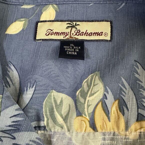Tommy Bahama Floral Hawaiian 100% Silk Short Sleeve Button Shirt Size XL - Picture 4 of 6